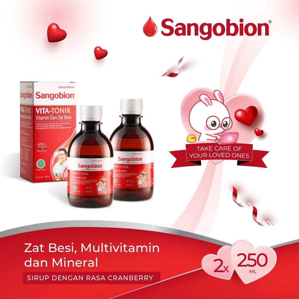 Sangobion Vita-Tonik 250ml [bundle 2 bottles] Vitamin dan Suplemen Zat Besi