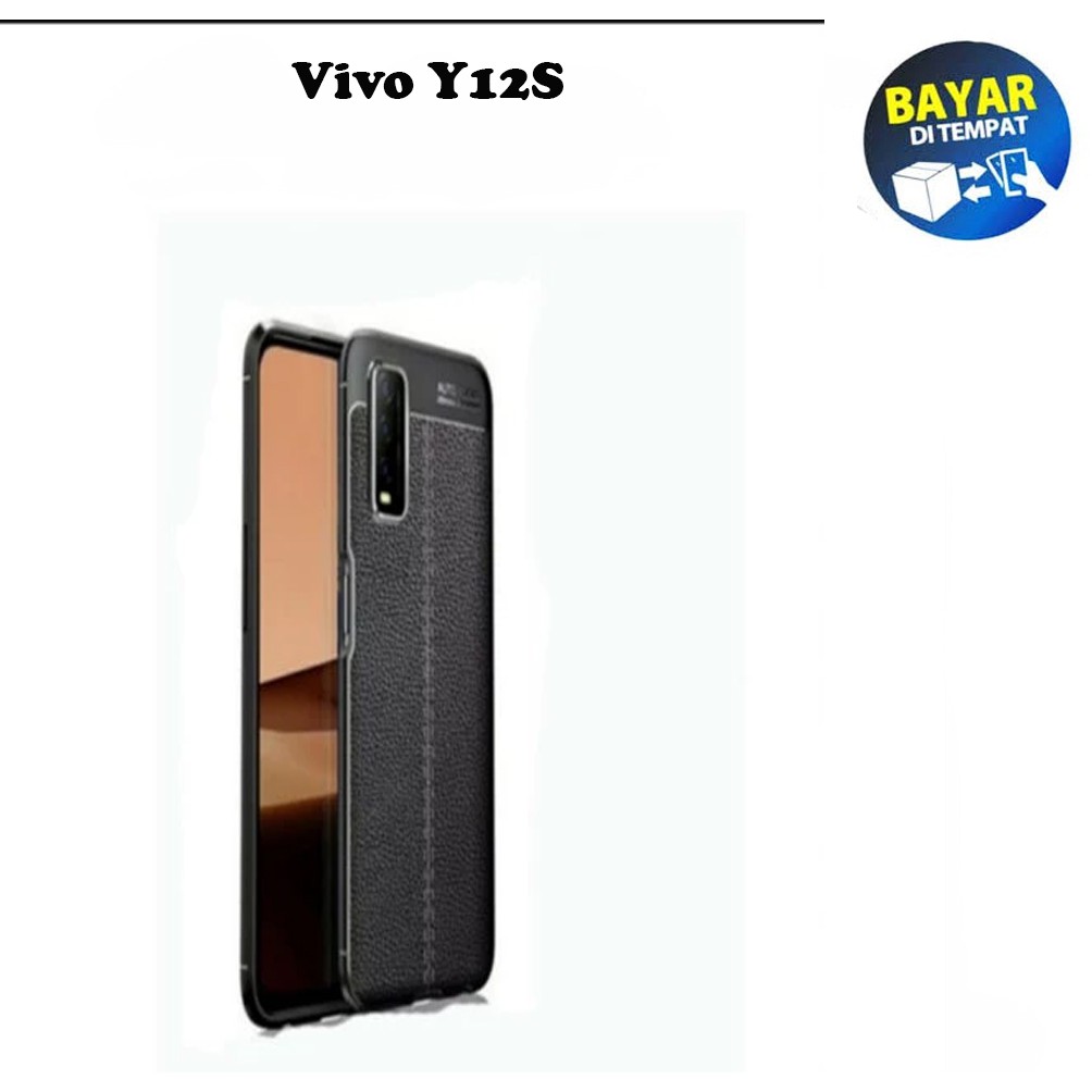 Case Auto Focus Vivo Y12S Leather Experience SoftCase Slim Ultimate / Casing Kulit