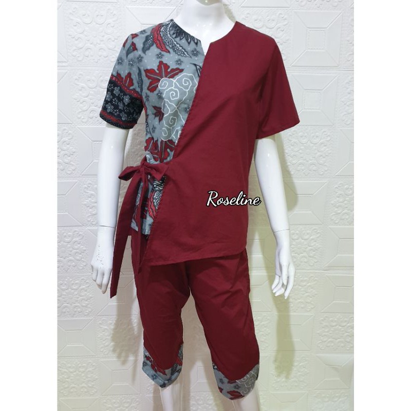 Setelan Batik Wanita Maroon