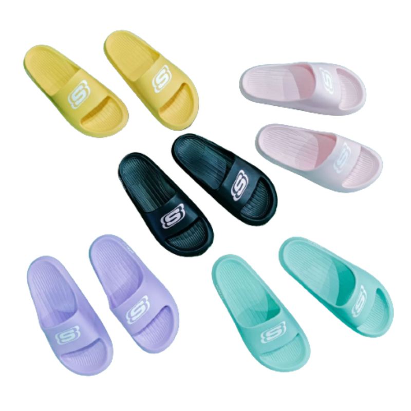 Sandal Wanita Slop Skechers Sendal Cewek Anti Slip