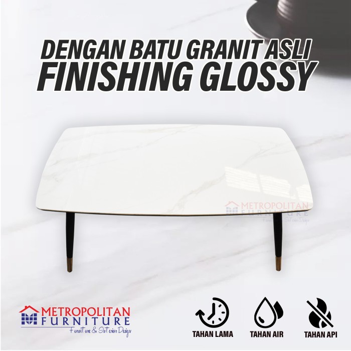 Meja Tamu Marmer Granit Minimalis Coffee Table Modern