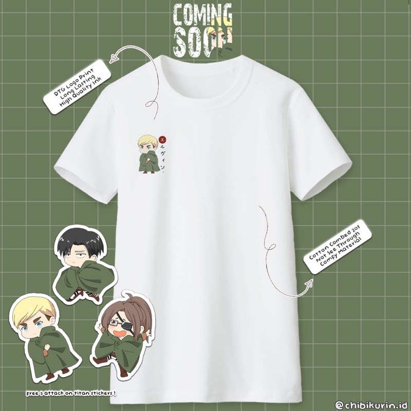 ATTACK ON TITAN ERWIN SMITH TEE (chibikurin.id)