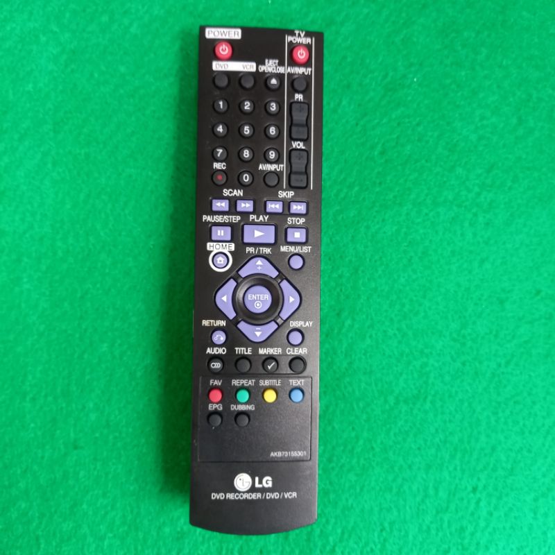 Remote LG DVD Recorder / DVD / VCR Original Asli . AKB73155301 .