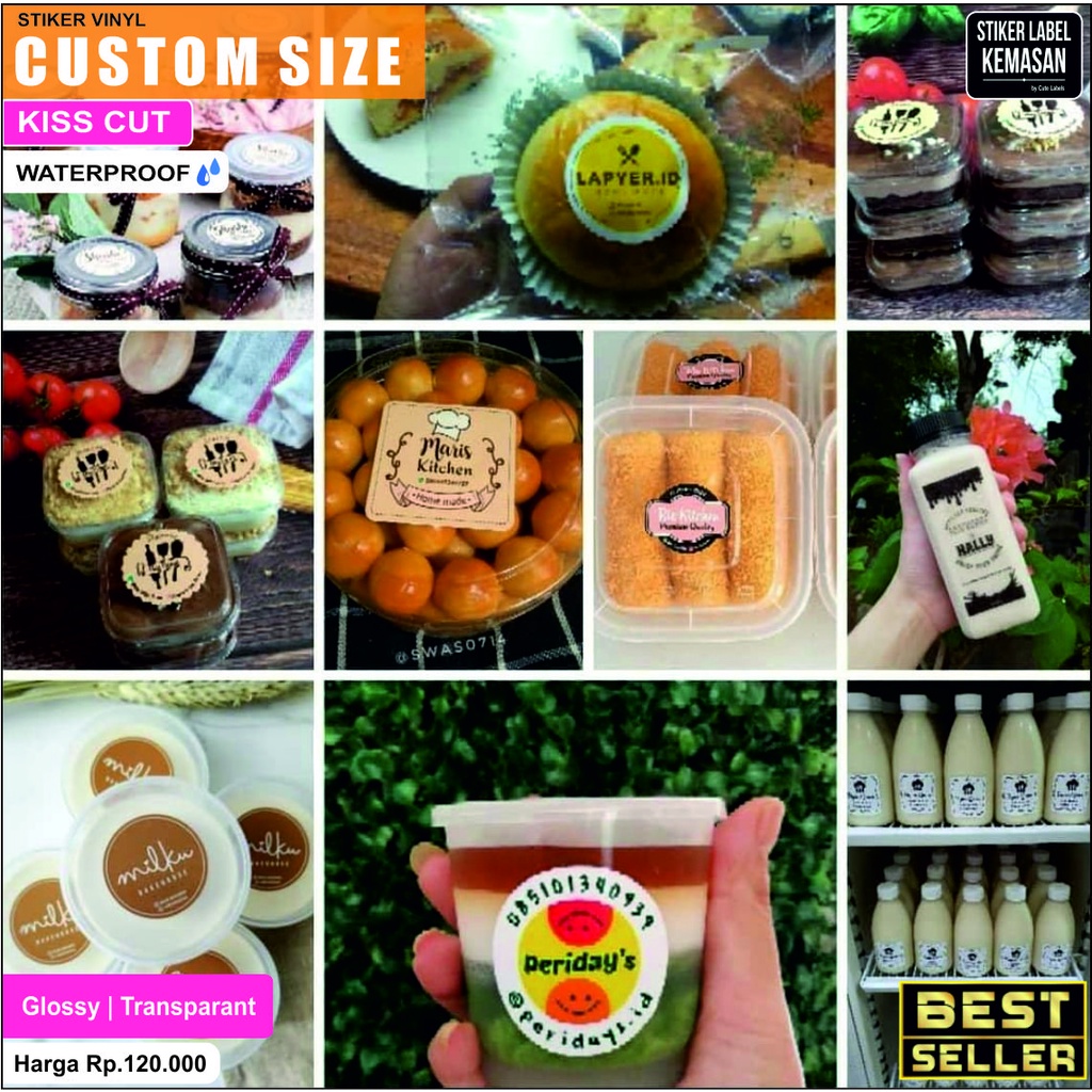 

Custom Cetak STIKER LABEL KEMASAN / MERK DAGANG / PRODUK USAHA PER M