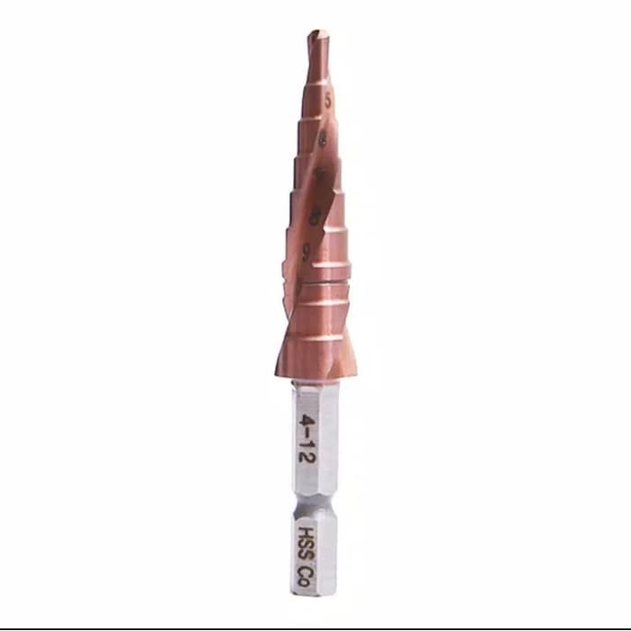 Mata Bor cobalt Spiral HSS Cobalt M35 Step Drill 4 -12