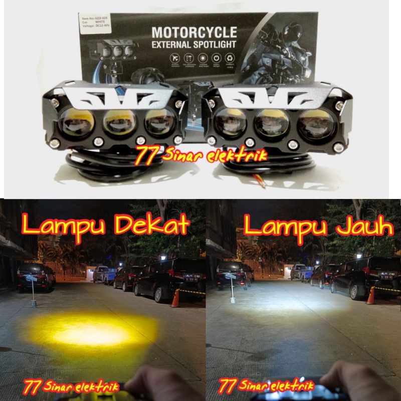 Lampu tembak sorot Led D2 SQL 3 mata MYTH jauh dekat Lampu sorot D2 D3 laser Lampu led motor mobil