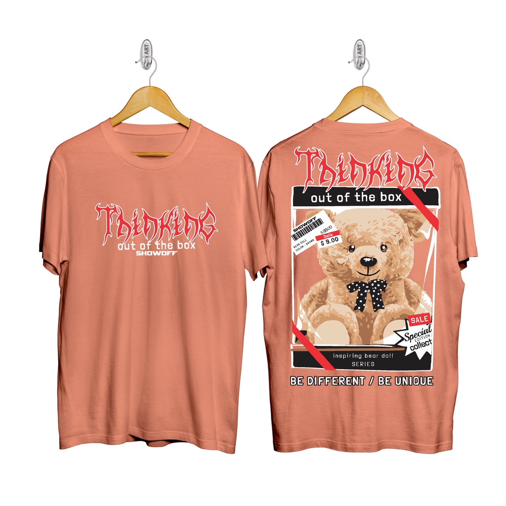 kaos distro/atasan pria/kaos pria/kaos BEAR THINKING SALEM
