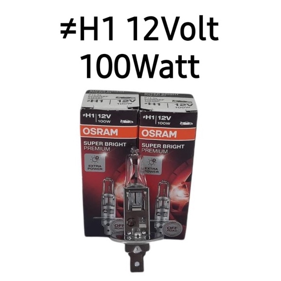 OSRAM H1 12V 100W 62200 Bohlam Bulb Lampu Foglam Headlamp Fog Lamp Hologen