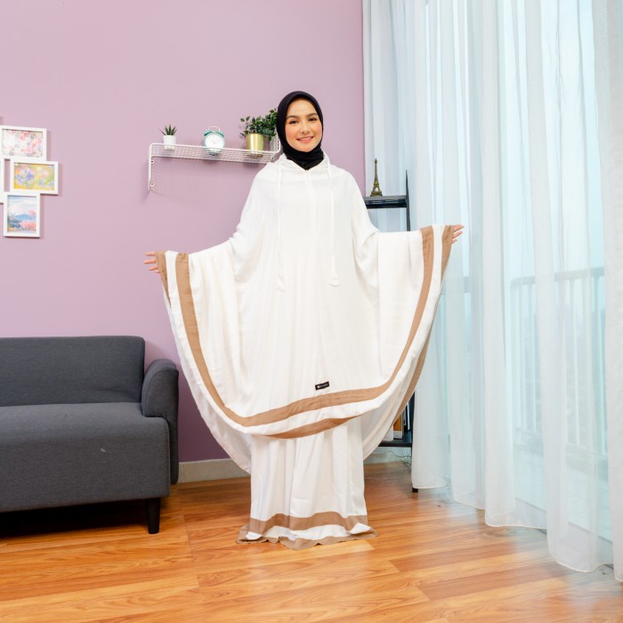 Mukena Zianisa List Mecca Milo-Broken White Allsize