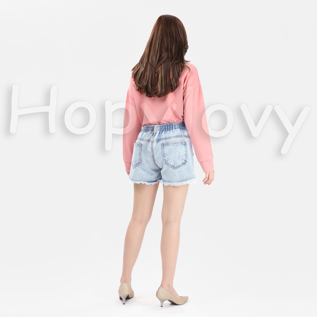 HOPYLOVY Celana Pendek Wanita Hotpants Jeans Ripped Lula