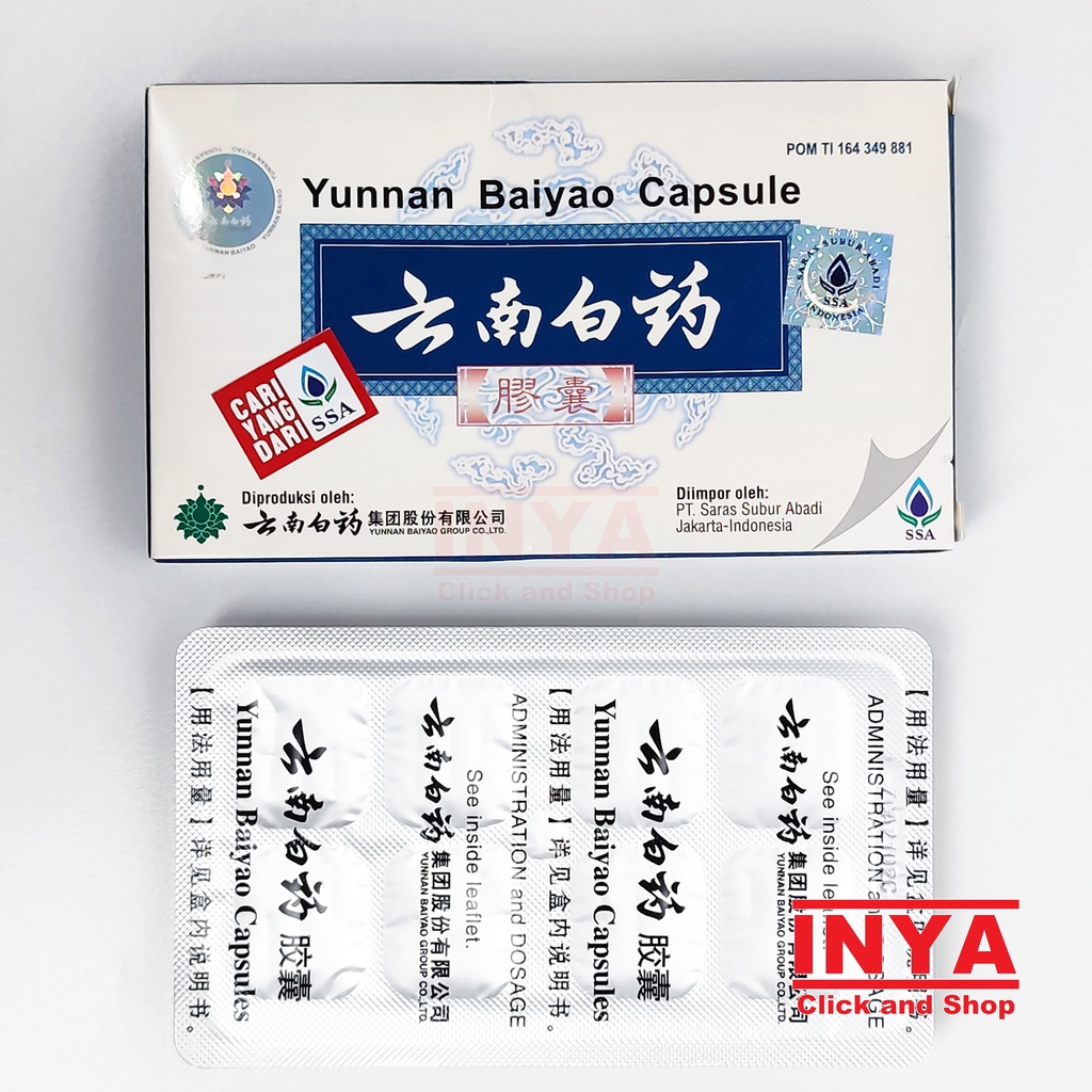 YUNAN BAIYAO CAPSULE 16 Caspule - Obat Luka Dalam