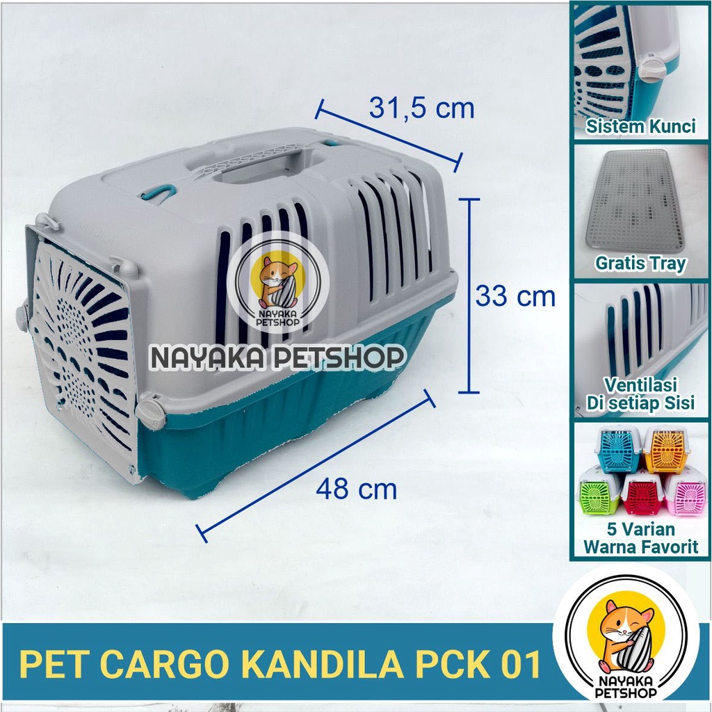 Kandila PCK 01 Pet Cargo Kucing Pet Carrier Murah Travel Musang