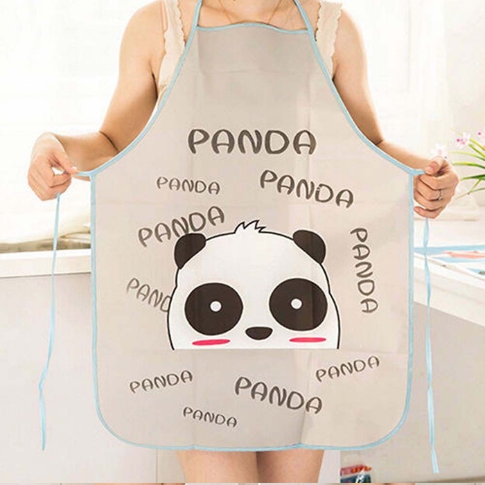 Apron Masak Celemek Karakter Plastik / Cooking Apron Korea / Perlengkapan Dapur Restoran Elephant X