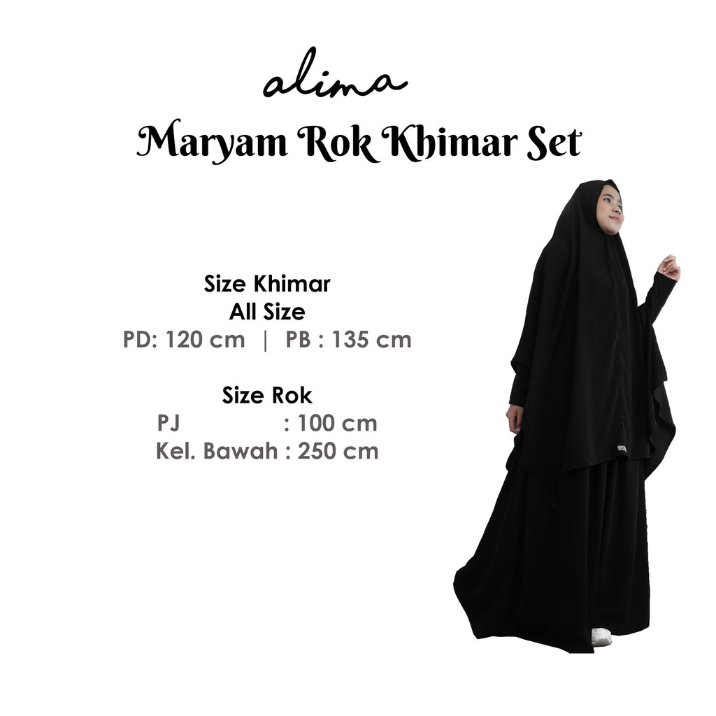 French Khimar Wolfis Premium Maryam Free Niqab Karet by Alima Indonesia