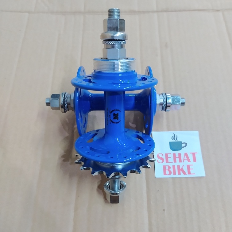 Hub Single Speed Novatec BLUE Lubang 36 17T Doltrap Sealed Bearing