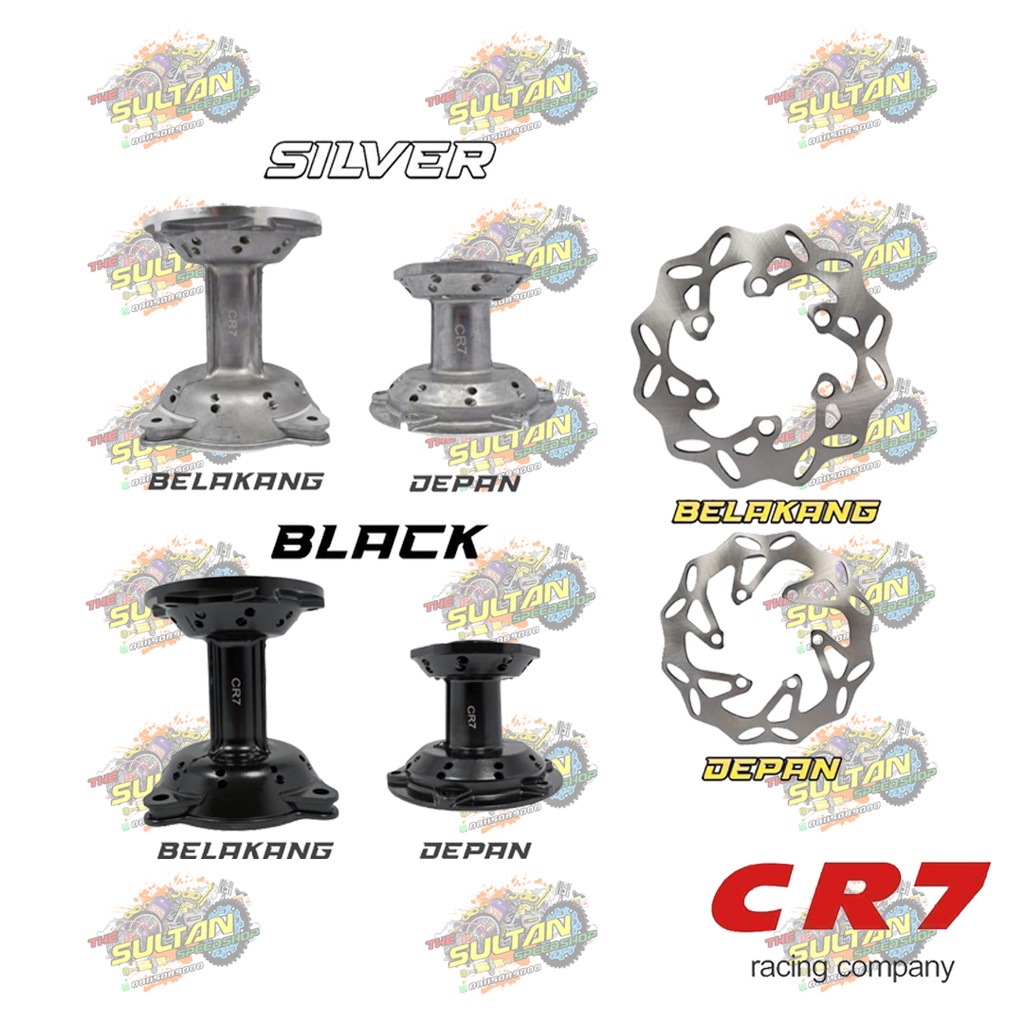 TROMOL DEPAN BELAKANG + PIRINGAN CAKRAM DISC KLX 150 HOLE 28 KLX 150 HOLE 36 CR7