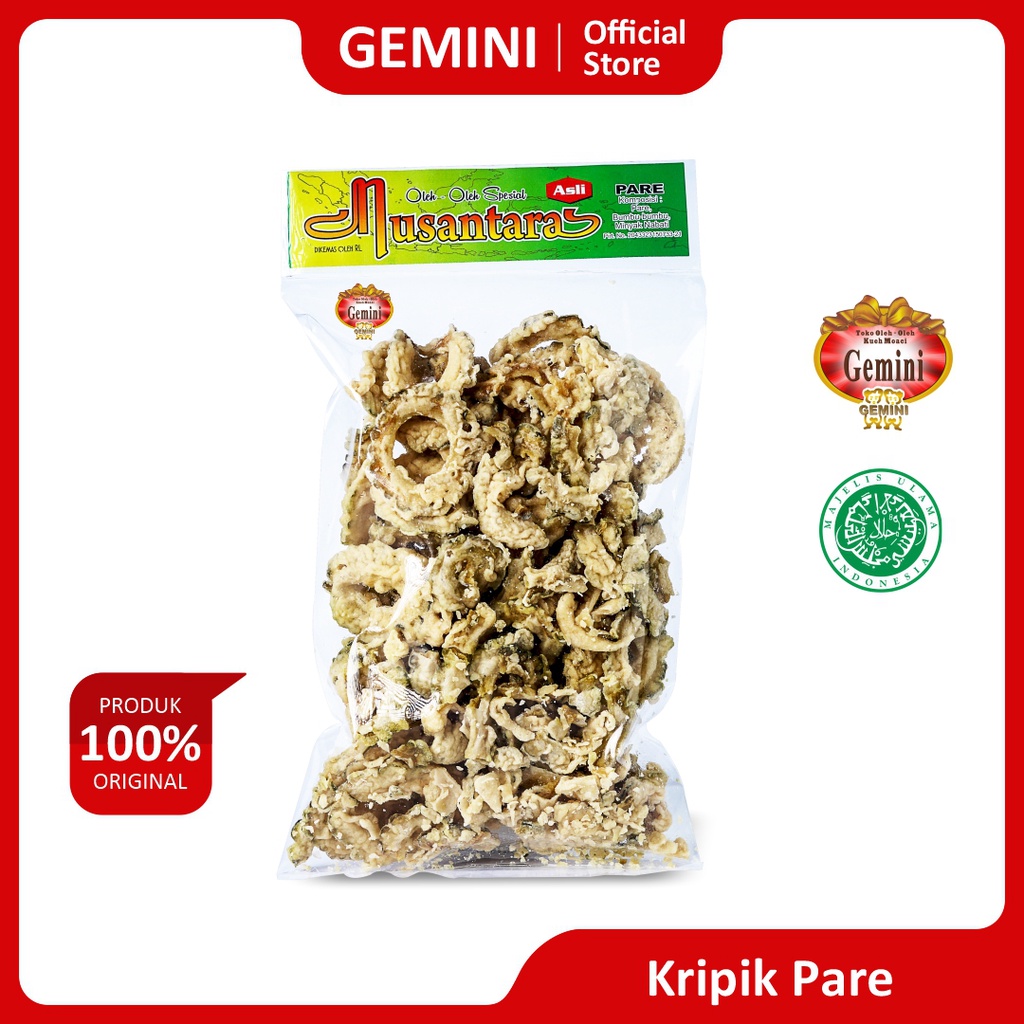 

Gemini - Kripik pare - Oleh-oleh Nusantara - Kemasan 250 gr