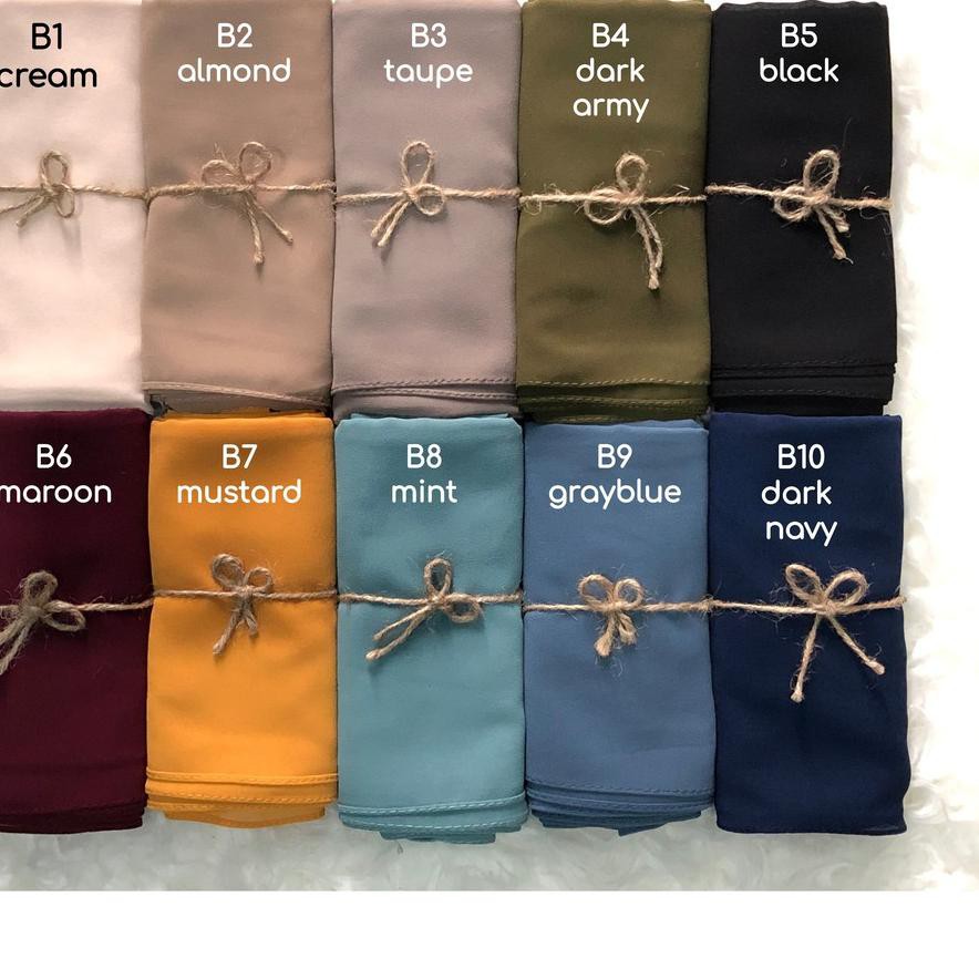 LON Heavy Chiffon Pashmina / Arabian Pashmina Premium Quality Chiffon hijab Import Hijab Mayalsian ✅