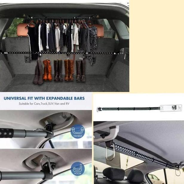 Gantungan Baju Mobil Telescopic Hanger Hook Baju Di Mobil ---Terbaru---