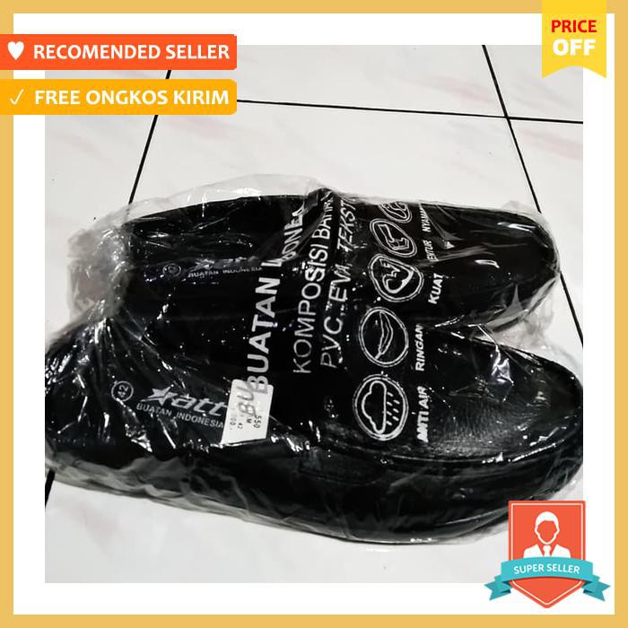 Sepatu Sandal Karet Att Hitam - Sepatu Pria - Sandal Pria