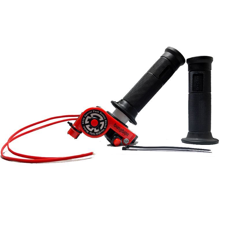 Gas Spontan Bungbon 2 Tombol + Handgrip Universal Vixion,Klx,Crf,Ninja,Fu,Mio,Supra,Jupiter,Rx King