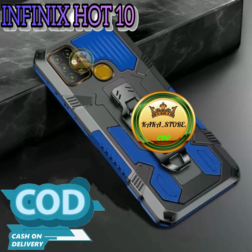 CASING HP INFINIX HOT 10 MODEL BARU HARD CASE KLIP KESING SILIKON STANDING CASE