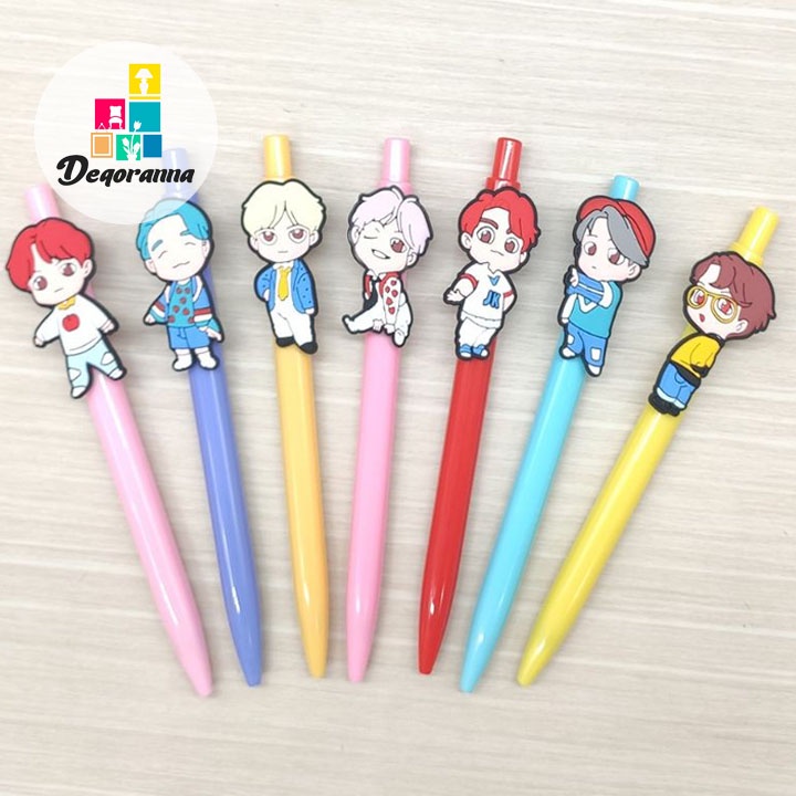 Pulpen KPOP BTS motif  karakter KPOP BT21 Army official - Deqoranna