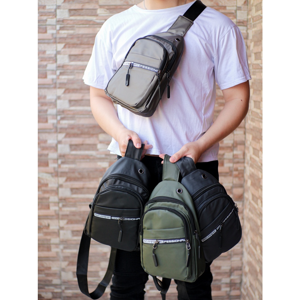 [Waterproof] Tas Sling Bag/ Selempang Pria Parasut Anti Air - 906