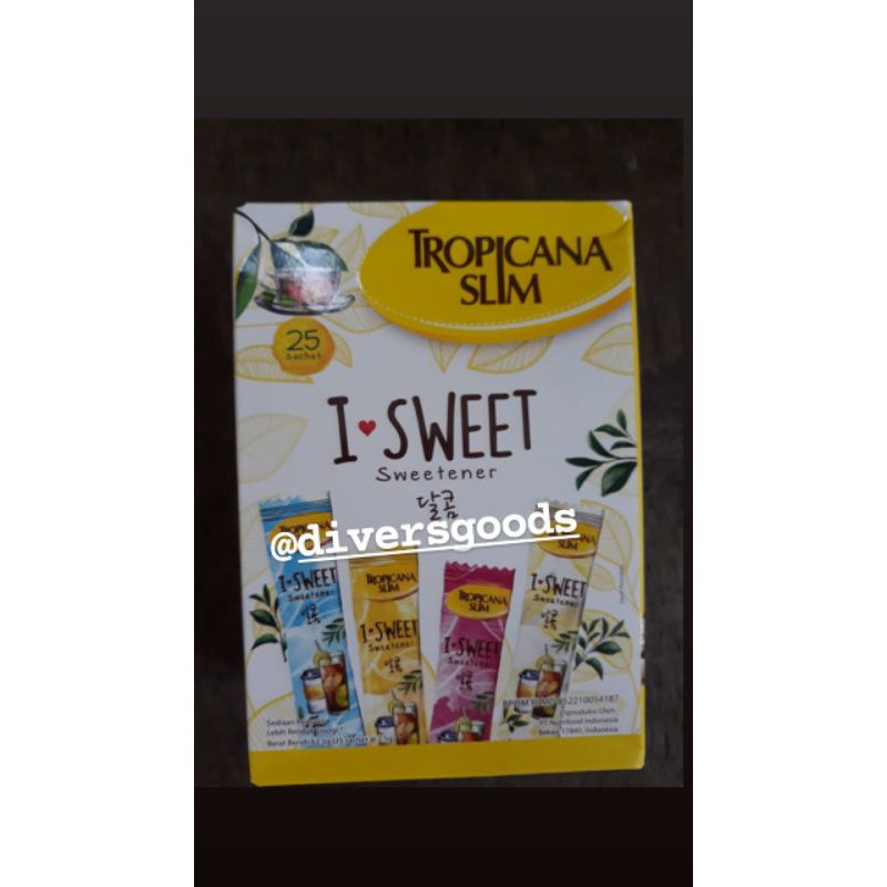 

Tropicana Slim I love SWEET sweetener isi 25 sachet @2.5 gr