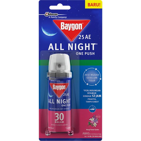 [ORIGINAL] BAYGON ONE PUSH FLOWER GARDEN 10 ML
