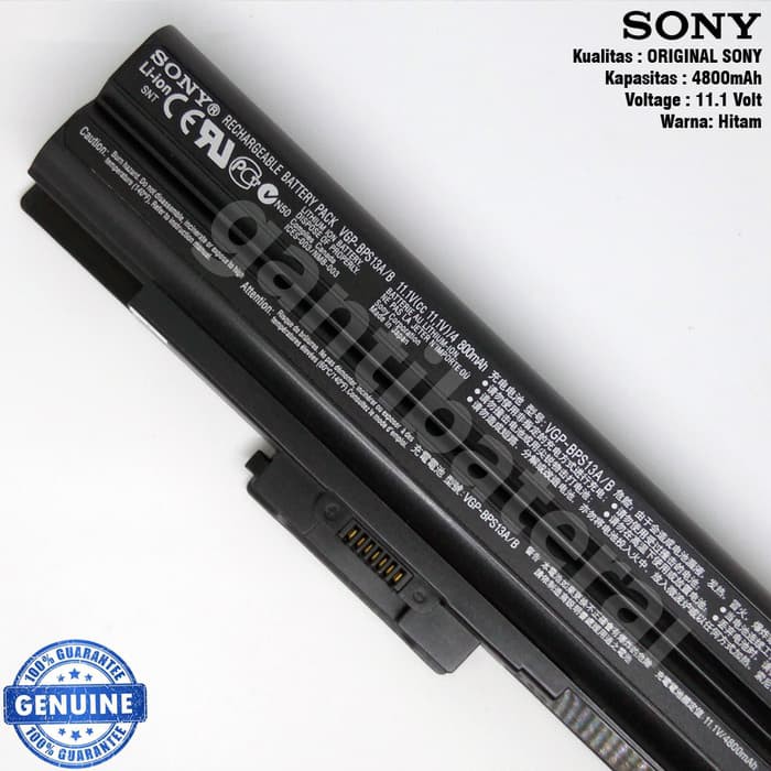 Original Baterai Sony VGP-BP13, VGP-BPS13/Q, VGN-SR, VGN-CS, VGC-M