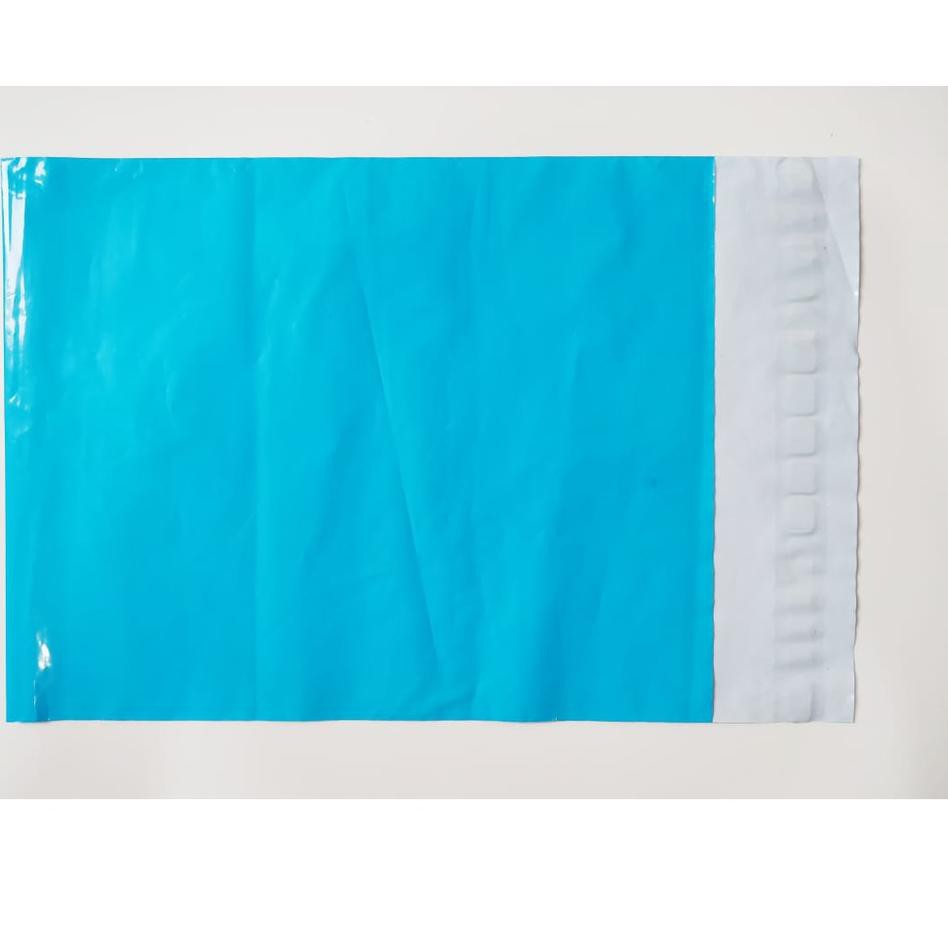 

❤ BELI ❤ POLYMAILER ±100PCS 17x30CM BIRU LANGIT PREMIUM GLOSSY PLASTIK POLYMAILER SKY BLUE