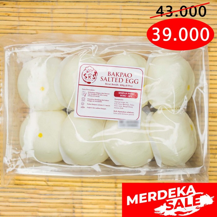 

✨COD✨ Dimsum Bakpao Telur Asin / Salted Egg SKS Frozen - isi 8pcs