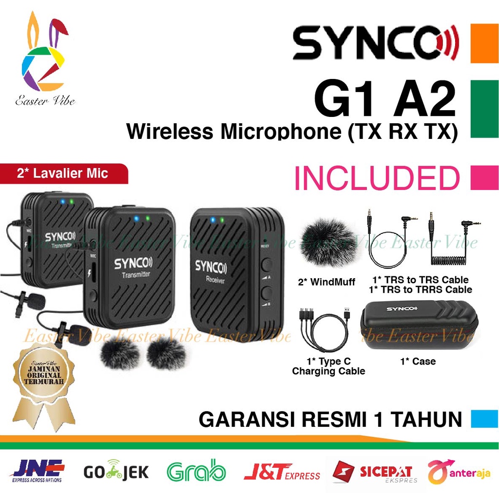 SYNCO WAIR G1 A2 G1-A2 ULTRACOMPACT DUAL WIRELESS MICROPHONE MIC
