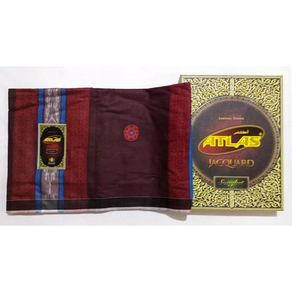 Termurah Sarung Atlas Jacquard Songket Warna Merah Dan Cream