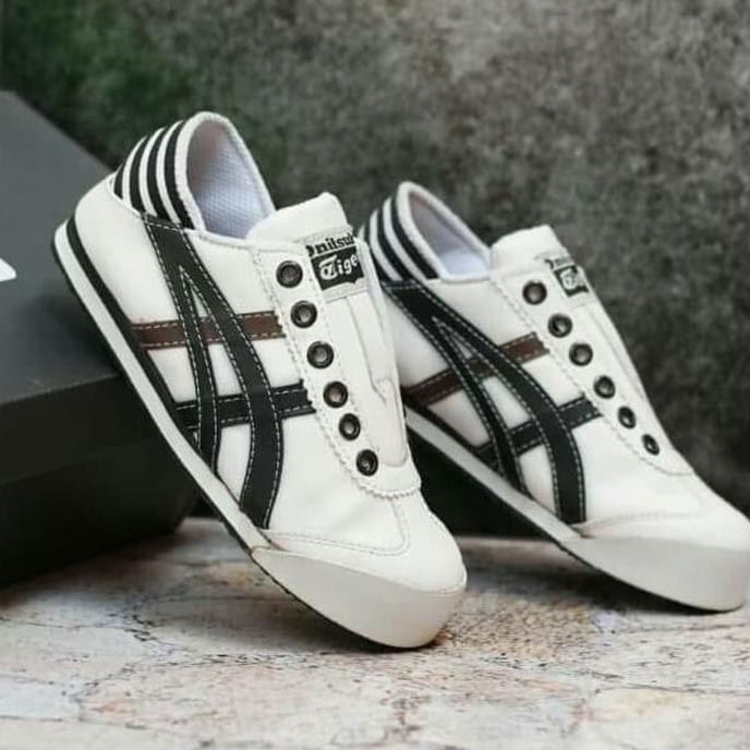 KUALITAS TERBAIK ONITSUKA SLIP ON PARATY _ ANAK_PUTIH HITAM_JAPAN READY STOCK MURAH KEKINIAN