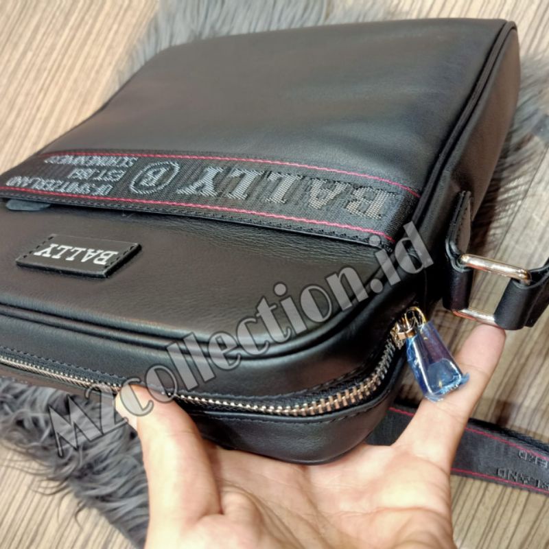 Tas Selempang Bally Leather Crossbody Bag Kulit Asli Mirror Quality