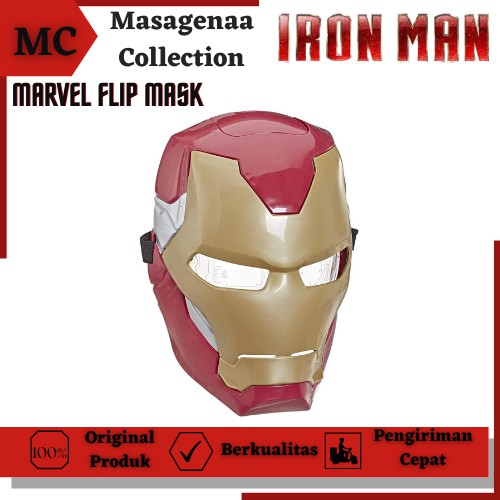 Mainan Topeng Karakter Super Hero Marvel Iron Man Men Ironman Mask Anak Dewasa Laki Led Nyala Hasbro