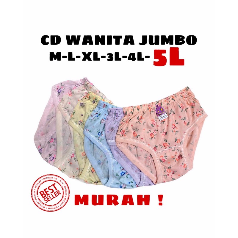 CD Celana Dalam Wanita Jumbo Bigsize Katun Adem Kancut Wanita Sempak Wanita Cawet Celana Dalam Ibu Hamil