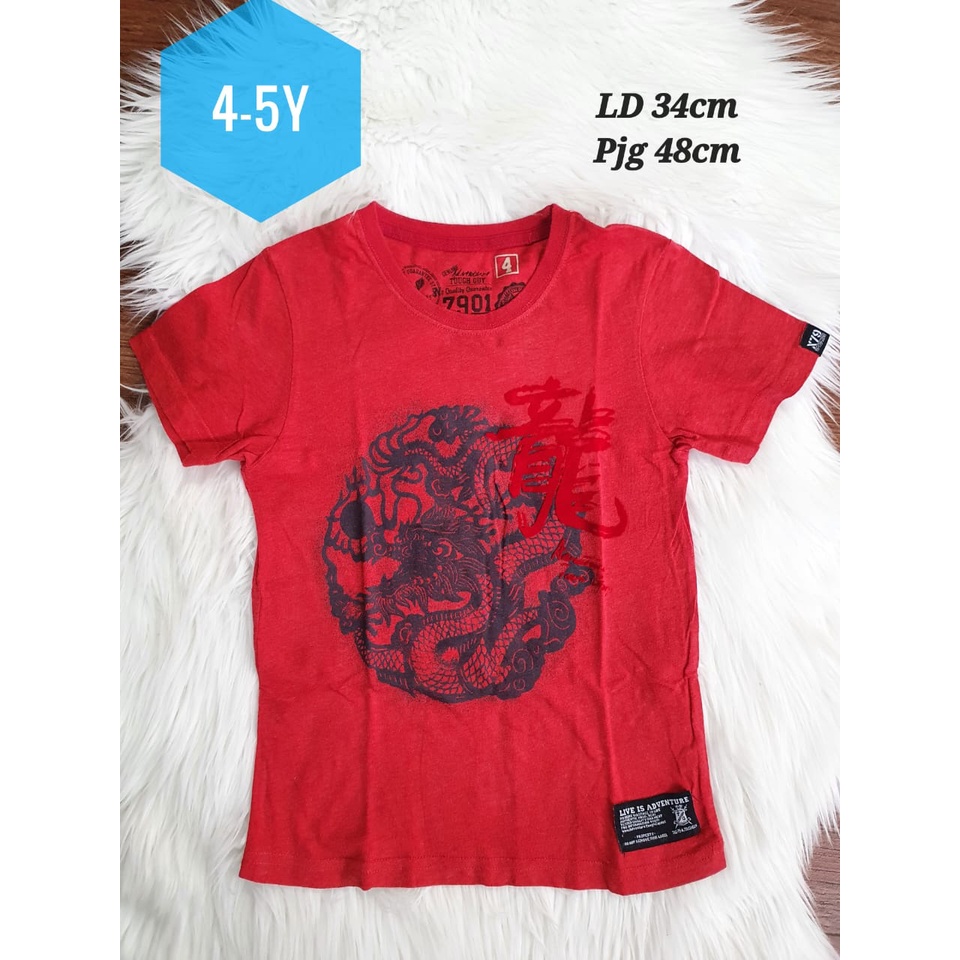 Like NEW Kaos Anak Laki Gambar Naga Merah - baju anak / baju anak laki / kaos anak laki / atasan ana