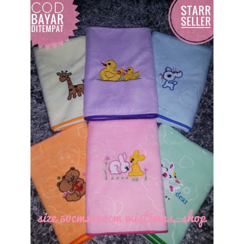 handuk mandi bayi baru lahir_handuk mandi lembut_handuk bayi bordir.