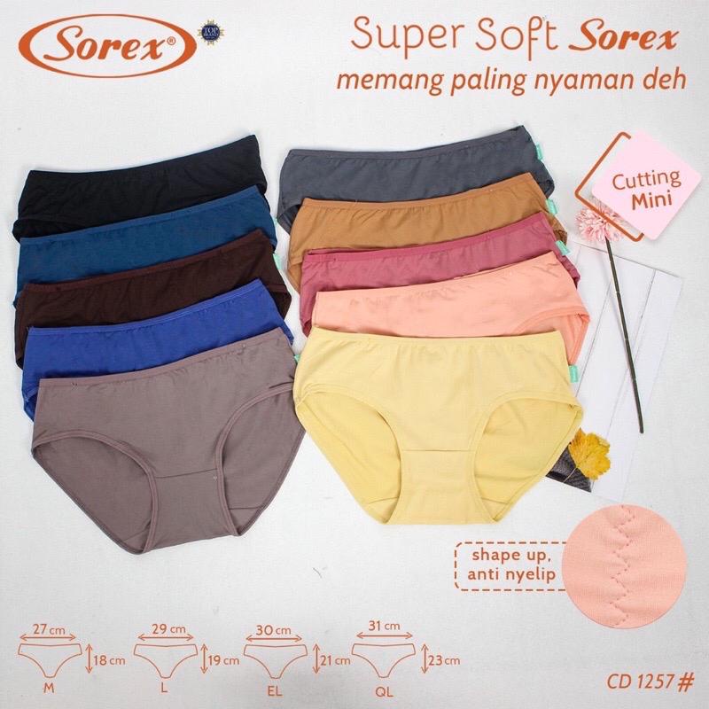 CD SOREX 1257 BAHAN SUPER SOFT CELANA DALAM WANITA CD SOREX ASLI BAHAN OKE NYAMAN BUAT UNTUK SEHARI HARI SUPER LEMBUT SIZE M L XL XXL