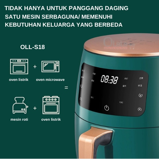 Air Fryer 6L Mesin Penggoreng Tanpa Minyak OLL-S18-6L