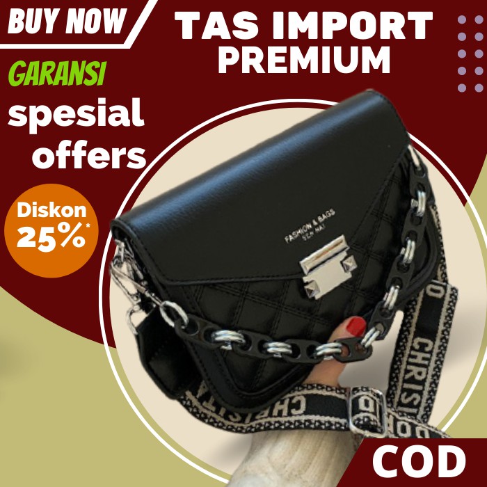 AF106 Tas Pesta Wanita Import Elegan Santai Terbaru Mewah Branded Selempang Remaja Kekinian Batam