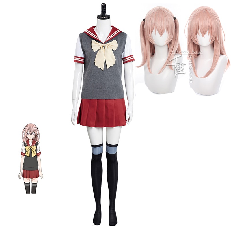 PREORDER Anime My Dress Up Darling Inui Sajuna Cosplay Costume Sweater Skirt Set Inui Sajuna Wig for