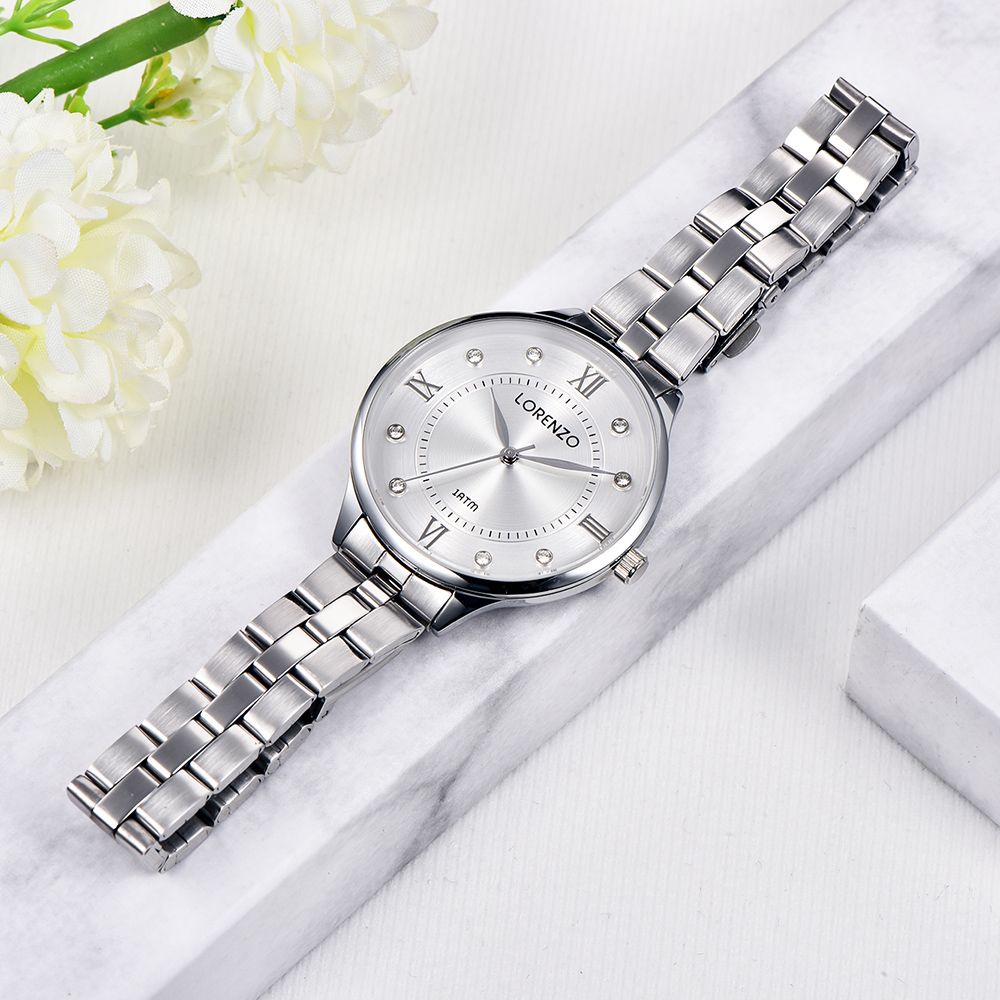 JAM TANGAN WANITA LORENZO TAHAN AIR TYPE R 7117/Jam Tangan Original Lorenzo R7117 Rantai Date On Water resist/JAM TANGAN LORENZO ORIGINAL TYPE R-7117 WANITA WATER RESISTANT