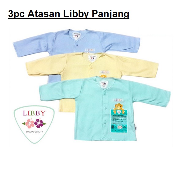 3pcs /4pcs ATASAN / Baju Pendek Polos Newborn Libby (baju tangan pendek) CBKS