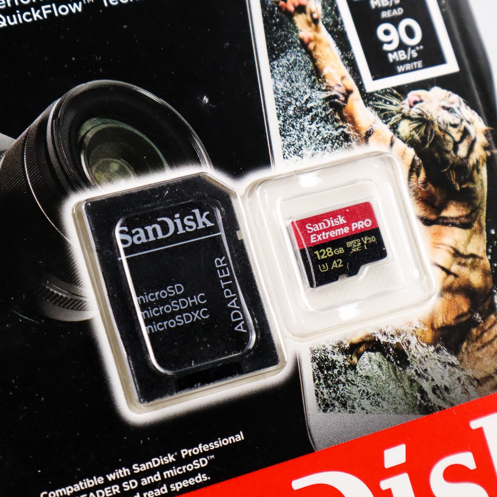 SanDisk MicroSDXC Extreme Pro V30 A2 U3 4K (200MB/s) 128GB-SDSQXCD-128G