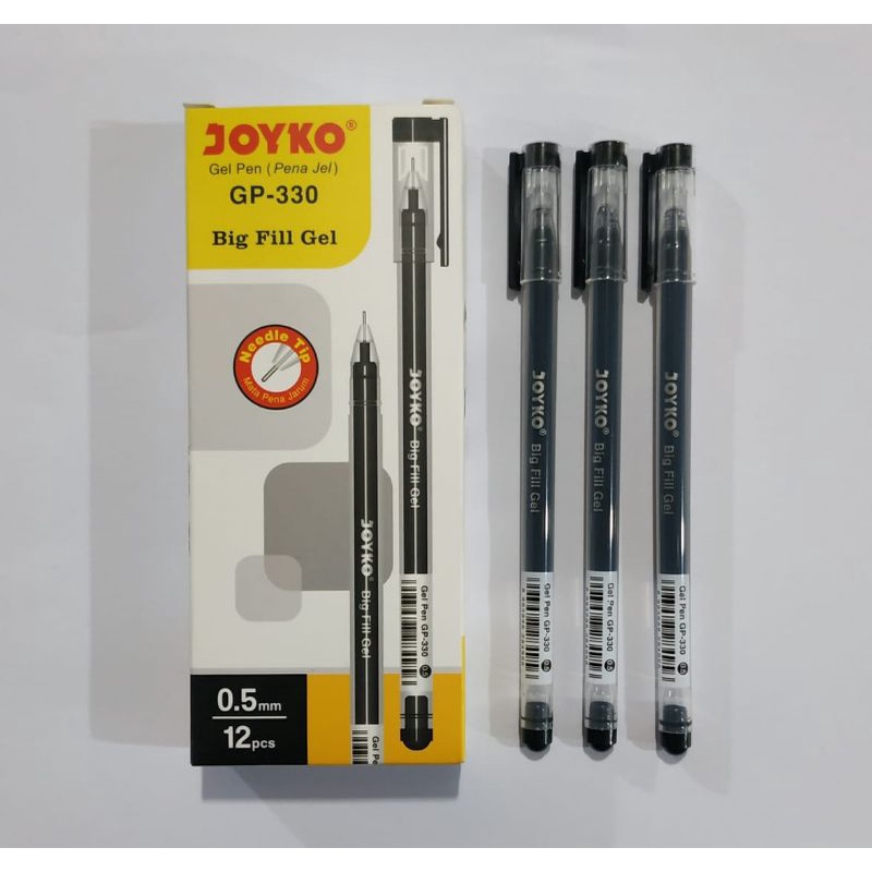 

pulpen gell joyco GP 330 hitam isi 12 ** LAK