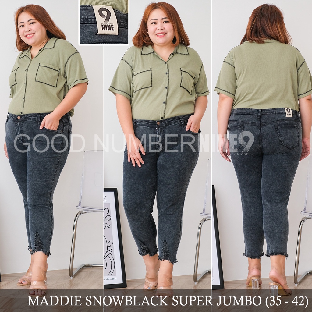 CELANA JEANS WANITA SOBEK RIPPED DESTROY SNOW MADDIE BLUE 35-38